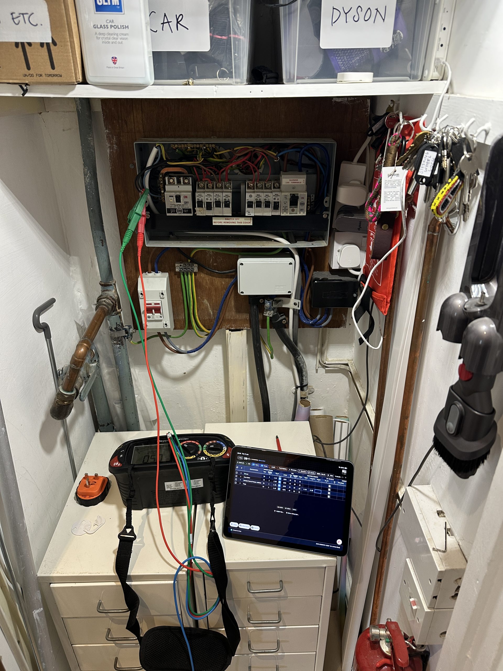 Electrical Installation Condition Report testing at a domestic consumer unit
