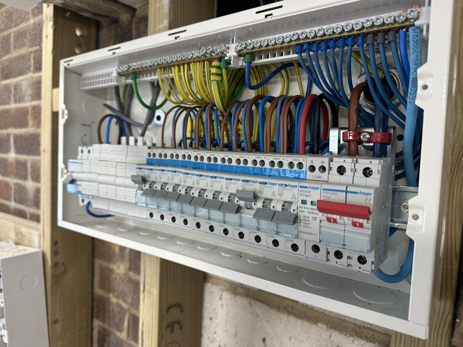 Hager consumer unit installed by ZJ Electrical Services
